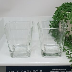 Set of Two Crown Royal Clear Glass Tumblers